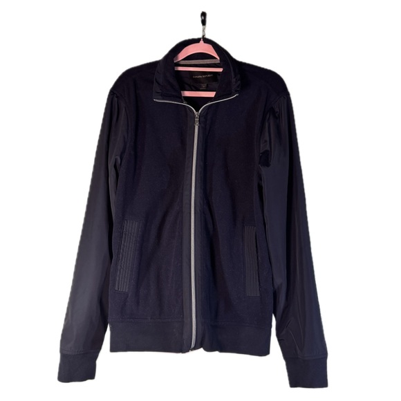 Banana Republic Other - Banana Republic Men’s Mixed Media Full Zip Fleece Jacket - Navy Blue - Size M